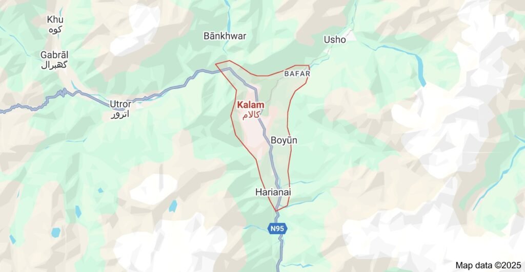Kalam Valley location map